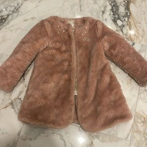 Disney faux fur pink jacket